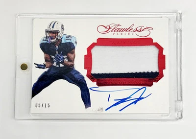 MINT #/15 RPA RUBY RC PATCH AUTO 2016 FLAWLESS Tajae Sharpe UMass TENNESSEE RARE - Image 1 of 2