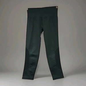 JoyLab Women's High-Rise Ribbed Seamless Small Leggings Green Active Mesh Design - Picture 1 of 6