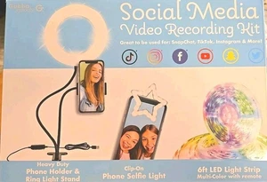 Kit d'enregistrement vidéo sur les médias sociaux, Gabba Goods, bande LED 6 pieds manquante.  - Photo 1 sur 3