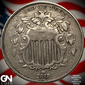 1868 Shield Nickel Z4938 - Picture 1 of 2