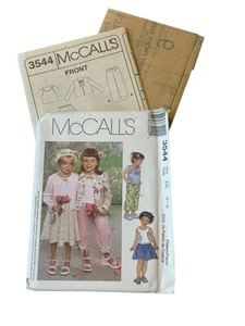 McCall’s 3544 Sewing Pattern CL 6 7 8 Kids Cardigan Top Pull On Plants Skirt - Picture 1 of 2