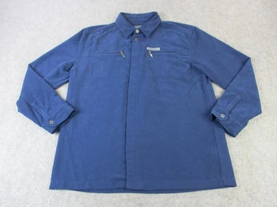Camisa Jordan Two 3 Vintage Para Hombre Grande Azul Vellón Viscosa Cremallera Bolsillos en el Pecho Años 90 Foto 1 de 4