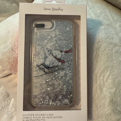 Vera Bradley iPhone 8 Plus Glitter Flurry Christmas Bear Case - Image 1 of 3