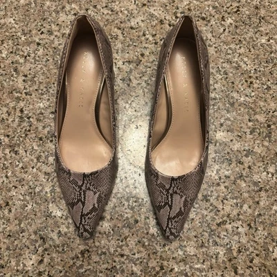 Kelly & Katie Snake Print Heels - Brown. Size 6M  Nice condition! - Image 1 of 4