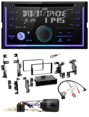JVC Lenkrad USB 2DIN DAB Bluetooth CD Autoradio für Nissan Tida ab 2008 Titan ab - Bild 1 von 4