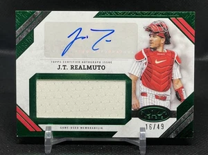 2025 Topps Tier One J.T. Realmuto Auto Jumbo Relic GU /49 - Picture 1 of 3