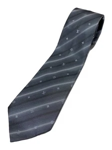 LOUIS VUITTON Tie Silk GRY Total Pattern Men's M71689 Used - Picture 1 of 5