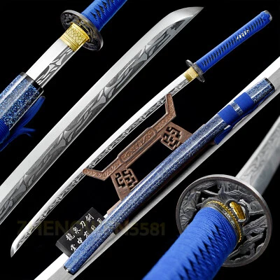  Espada samurai japonesa Battle Ready T10 aço carbono tang completa afiada katana    - Imagem 1 de 4