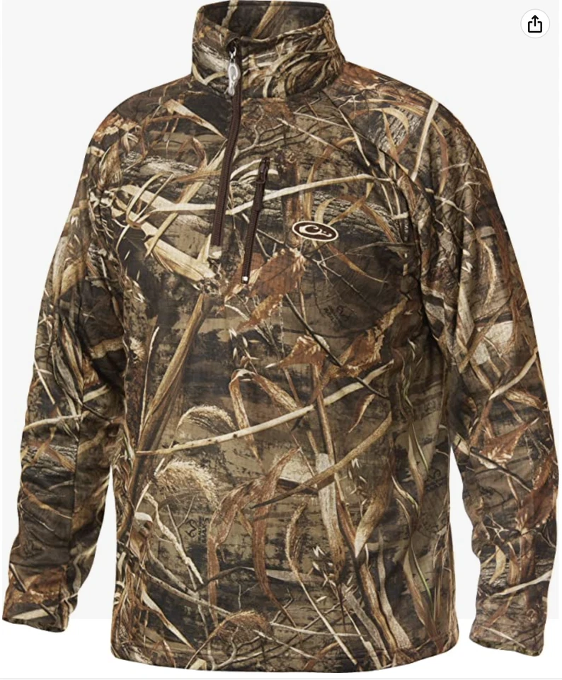 Drake Waterfowl MST Breathelight Fleece 1/4 Zip Pullover Max 5 Size Small - Image 1 of 4