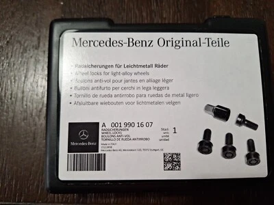 MERCEDES-BENZ A001 990 1607 OEM БЛОКИРОВКА КОЛЕСА КОМПЛЕКТ ЧЕРНЫЙ КОРОТКИЙ A0019901607 - Изображение 1 из 3