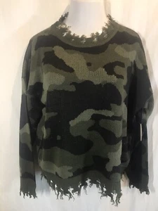 Womens Full Circle Brand Pullover Sweater Size XL New c Tags Camouflage Design - Picture 1 of 9