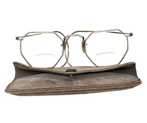 Vintage SHURON Hibo Brille Durex 1/10 12K GF Achteckiges Gestell mit Etui 115mm - Bild 1 von 11