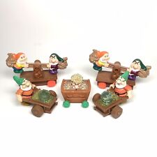 VTG Disney Snow White Seven Dwarfs Mine Teeter Totter Rail Car Mcdonalds Toy 90s