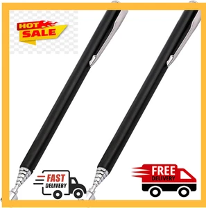 2PcsMagnetic Telescoping Pick-Up Tool with Pocket Clip 3 Lb Extendable Magnetic - Picture 1 of 6