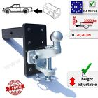 Towbar Ball + Towing Jaw USA Adapter 2? Height Adjustable for BMW X1 II 2016-