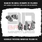 Impréssion 3D Figurines Wwii Armée Allemande Wehrmacht Winter Mortar Team 01