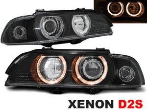 BMW 5 E39 1995 1996 1997 1998 1999 2000 2001-2003 HEADLIGHTS LPBM92 HALO XENON - Picture 1 of 1