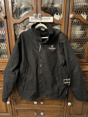 Guinness Irish Beer Men's Official Full Zip Jacket Embroidered Logo - XXL -  New - Image 1 of 4