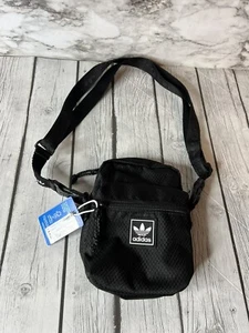 Adidas Unisex Utility Festival 2.0 Crossbody Small Mini Travel Bag Black/White - Picture 1 of 5