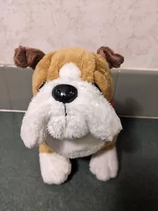 Ganz Webkinz Bulldog (HM126) Plush Stuffed Toy Animal Dog Brown White Puppy 8.5" - Picture 1 of 11