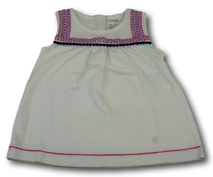 George Niñas Vestido de Verano Talla 92 Niña 100% Algodón Blanco + Patrón - Imagen 1 de 4