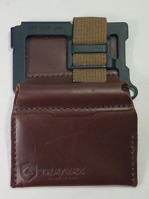 Cuaderno Trayvax Summit Cuero Marrón Bloque RFID Cartera Minimalista Solo, LEER Foto 1 de 4