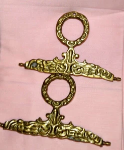 Vintage Bell Pull Solid Brass Hardware Set - Picture 1 of 4