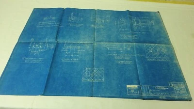 Antiguo plano de arte industrial Detroit Automotive Ex-Cello Corp 1940 36"x24" B Foto 1 de 4