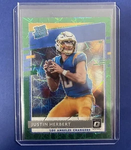 JUSTIN HERBERT RATED ROOKIE GREEN VELOCITY PRIZM #153 2020 DONRUSS OPTIC MINT 💎 - Picture 1 of 6