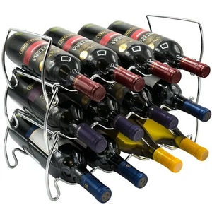 Estante de vino apilable de 3 niveles Maypes - estantes de vino de estilo clásico para botellas - Imagen 1 de 16