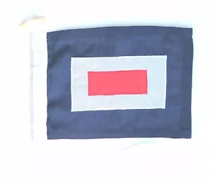 Whisky cosido señal náutica bandera letra 'W' - hecho en el Reino Unido - Imagen 1 de 5
