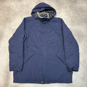 L.L Bean Parka Jacket Mens Large Thinsulate Full Zip Windbreaker Coat Navy - Picture 1 of 10