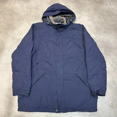 L.L Bean Parka Jacket Mens Large Thinsulate Full Zip Windbreaker Coat Navy - Image 1 of 4