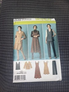 Simplicity 2539 Pattern Size BB 20-28 Women's - Picture 1 of 1