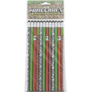 Minecraft Pencils for School 12 Ct Pack Birthday Party Favors
