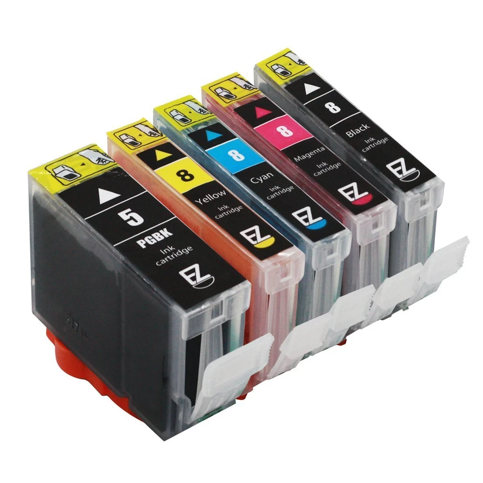 5 Ink for CANON Pixma PGI5BK CLI8BK CLI8C CLI8M CLI8Y Pixma iP4200 iP4300 iP4500 - Image 1 of 1