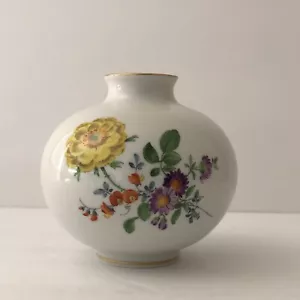 Jarrón florales pintado a mano de porcelana MEISSEN - Imagen 1 de 12