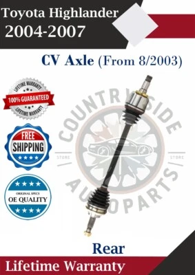 Nuevo eje trasero OE para Toyota Highlander 2004-2007 2x2/4X4 garantía de por vida Foto 1 de 4