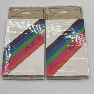 Vintage 80’s Bridge Tally Cards Retro Rainbow Table Tallies Progressive Sealed - Picture 1 of 4