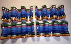 Prepara Taco Halter 4er Set bunt Fiesta gestreift Welle Kunststoff Taco Ständer - Bild 1 von 3
