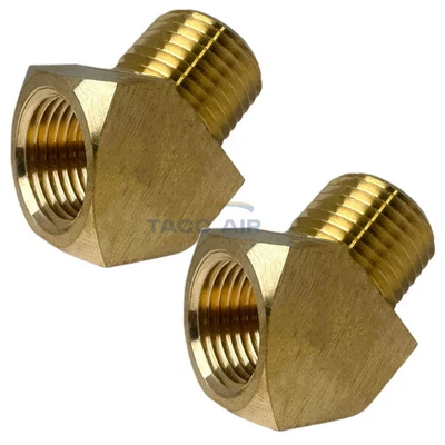 2 Pack 45 Degree 1/2" NPT Pipe Thread Brass Street Elbow Fitting 50131 - Image 1 of 4