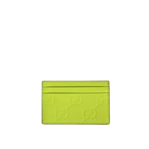 Gucci GG Rubber Effect Card Case Wallet Fluorescent Yellow 771315 143525124 - Picture 1 of 7