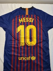 FC Barcelona Nike 2018/2019 Fußball Soccer Home Trikot Set #10 Messi Größe Large - Bild 1 von 13