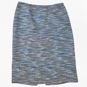 Tahari Arthur S. Levine Multicolor Tweed High Waisted 2010s Pencil Skirt Size 2 - Picture 1 of 8