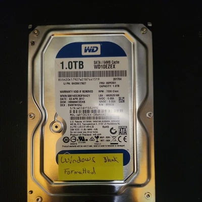 Western Digital 1TB 64MB Cache SATA600 3.5" Hard Drive - WD10EZEX-75WN4A1 - Image 1 of 2
