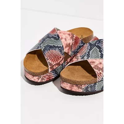 Sandalias sin cordones Free People Sidelines de cuero con forma plana de piel de serpiente talla 39/8,5 NUEVAS Foto 1 de 4