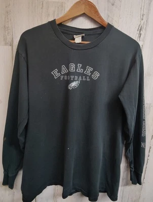 VTG Distressed Philadelphia Eagles  Graphic Long Sleeve T-shirt Men's M Grunge  - Image 1 of 4