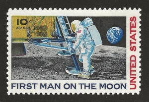 Sello de correo de cohete de Estados Unidos 1989 - Apolo XI Moonlanding, Doc's Local Post - Imagen 1 de 2