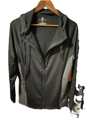 Adrienne Vittadini Women's Sport Hooded Jacket Black/Grey Plus Size 1x NWT - Image 1 of 4