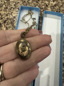 Prüfstein Kristall BILD DIESEN ANHÄNGER Ochse Messing Swarovski Golden Shadow 30" NEU - Bild 1 von 8